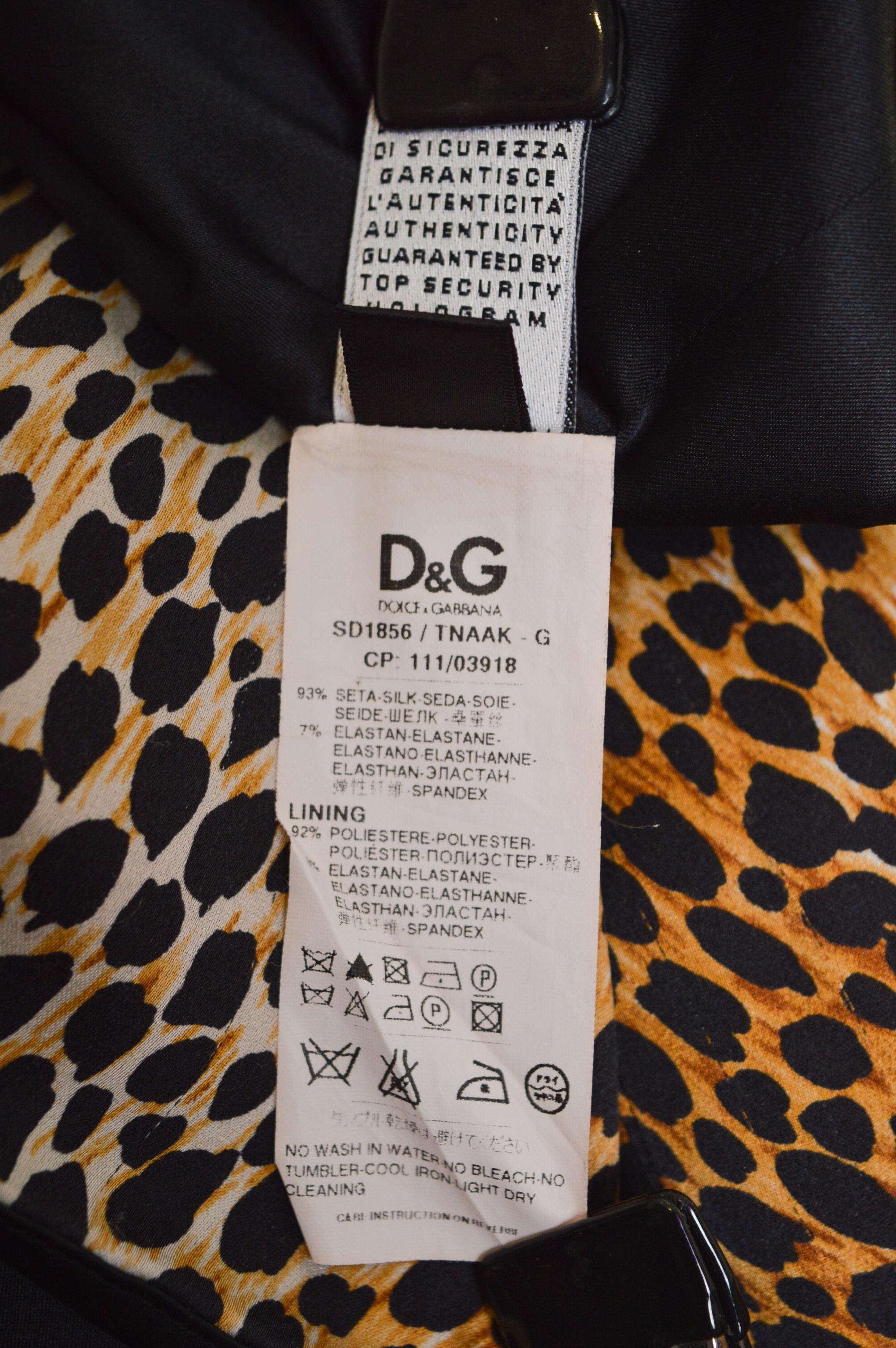 Dolce & Gabbana Iconic Leopard Cheetah print Silk Corset fitted Bodycon Dress 9