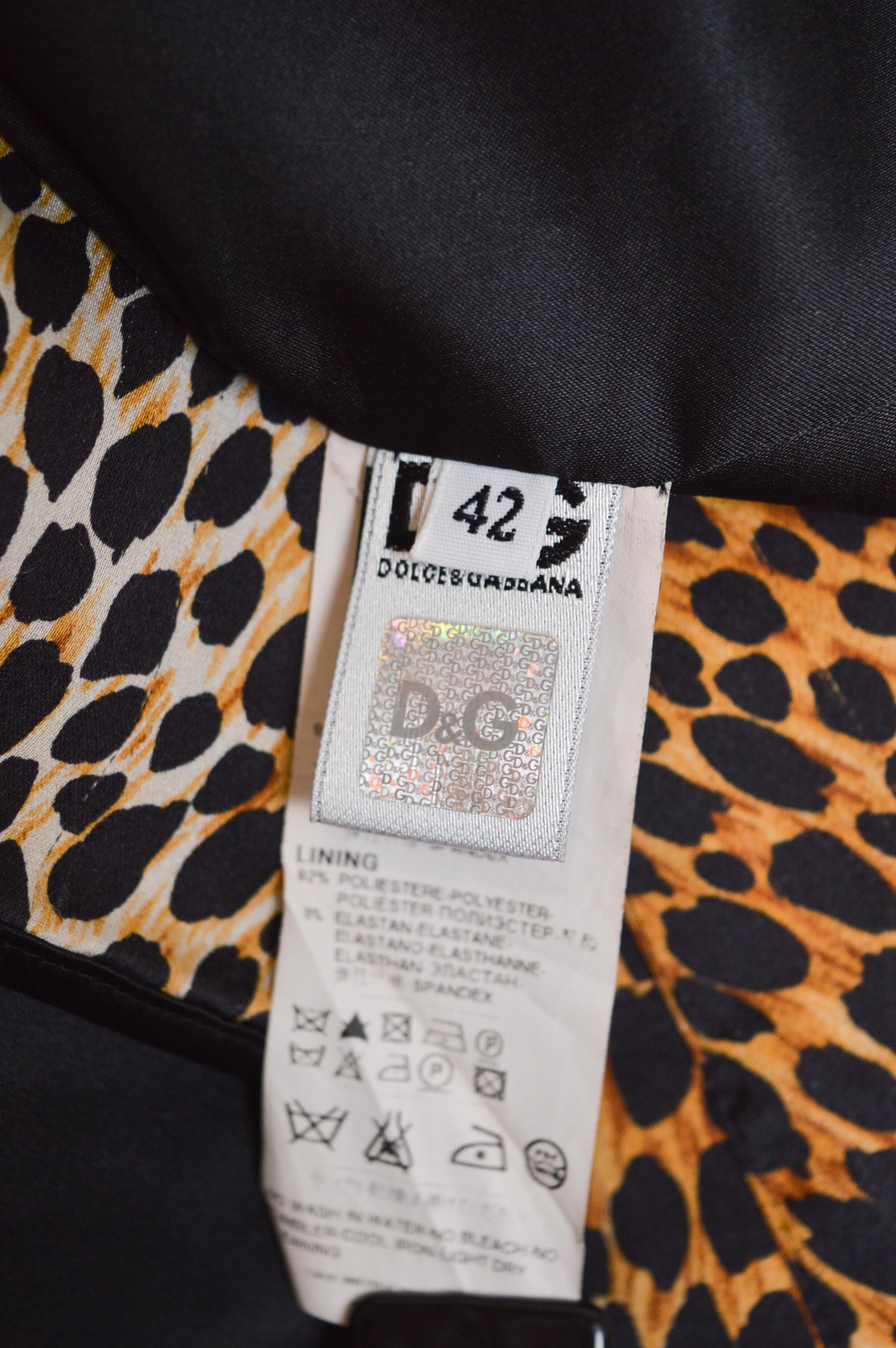 Dolce & Gabbana Iconic Leopard Cheetah print Silk Corset fitted Bodycon Dress 10