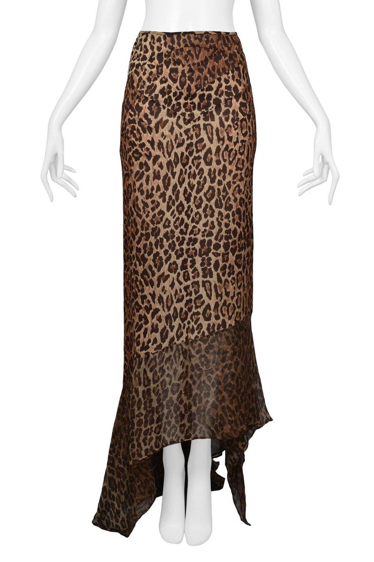 Dolce & Gabbana Iconic Leopard Print Maxi Skirt 1997 In Excellent Condition In Los Angeles, CA
