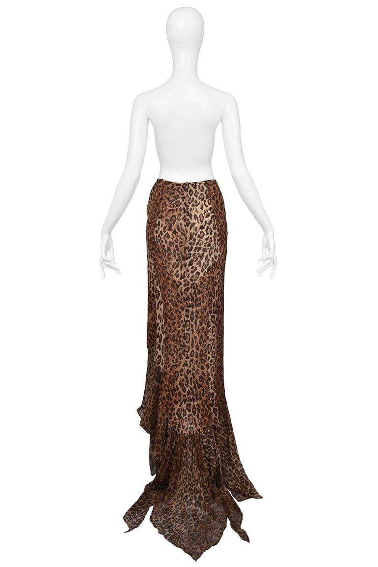 Women's Dolce & Gabbana Iconic Leopard Print Maxi Skirt 1997
