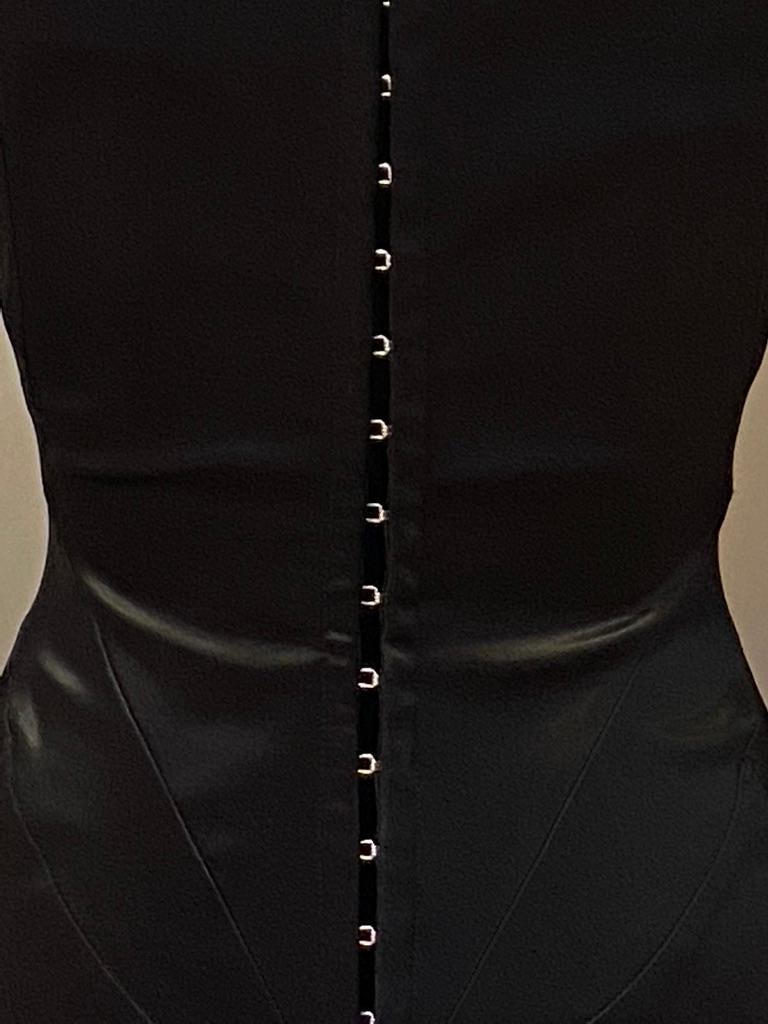 Women's Dolce & Gabbana Iconic Signature Black Satin Form-Fitting 