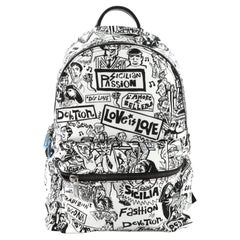 Dolce & Gabbana Illustrated Backpack Printed Canvas