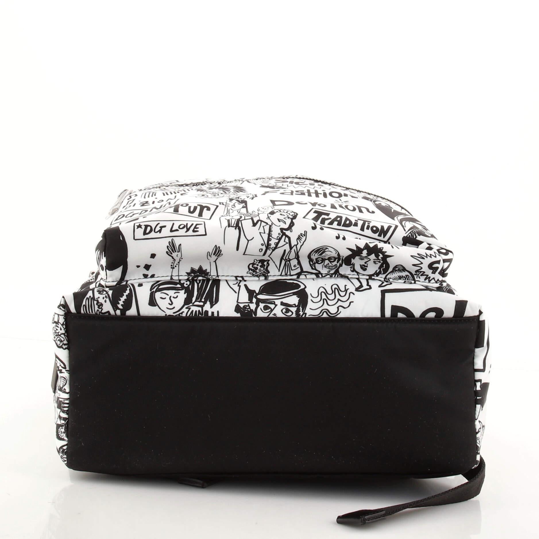 Dolce & Gabbana Illustrated Backpack Printed Nylon 1