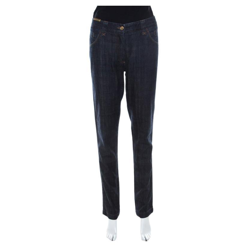Dolce & Gabbana Indigo Dark Wash Denim Tapered Jeans L For Sale