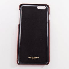 DOLCE GABBANA Iphone 6 red leather green yellow floral crystal cover case