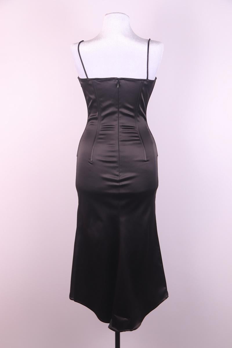 Dolce & Gabbana Italy. Black Acetate Blend Lace Pattern Dress For Sale 2