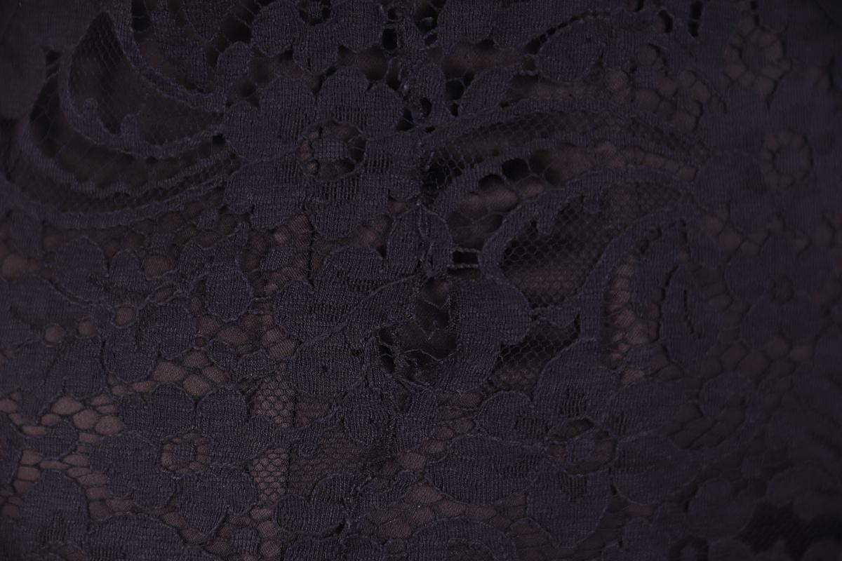 Dolce & Gabbana Italy. Black Acetate Blend Lace Pattern Dress For Sale 5