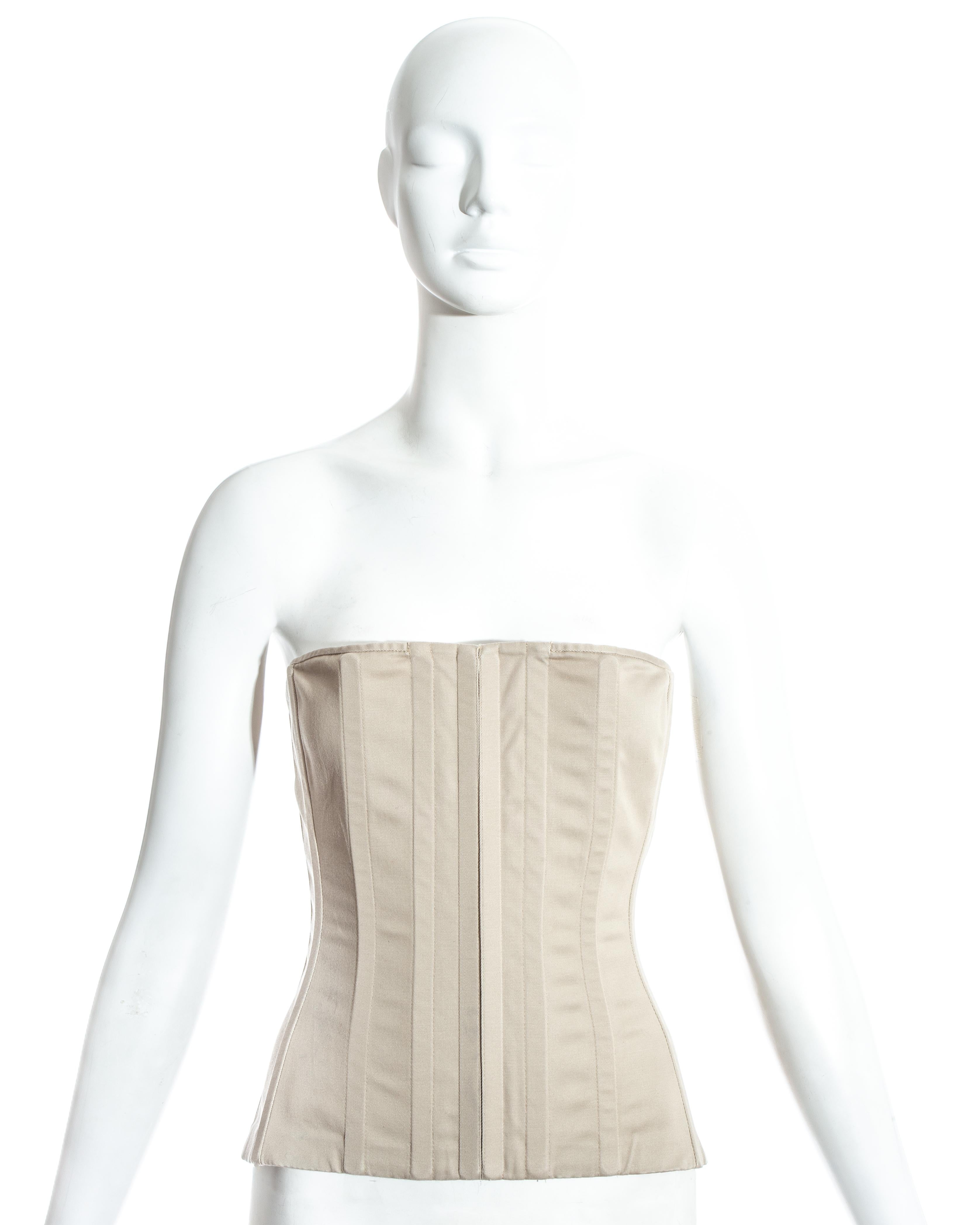 Dolce & Gabbana ivory cotton bustier corset

c. 1990s