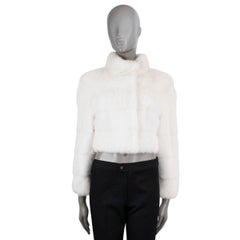 DOLCE & GABBANA ivory CROPPED MINK FUR Jacket 40 S