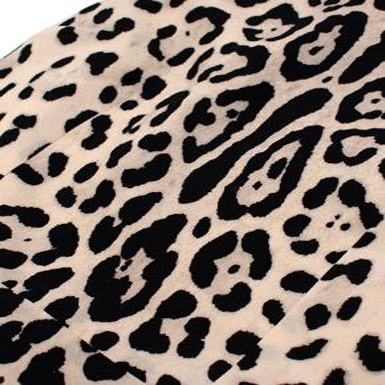 Dolce & Gabbana ivory leopard print silk charmeuse shift dress For Sale 1