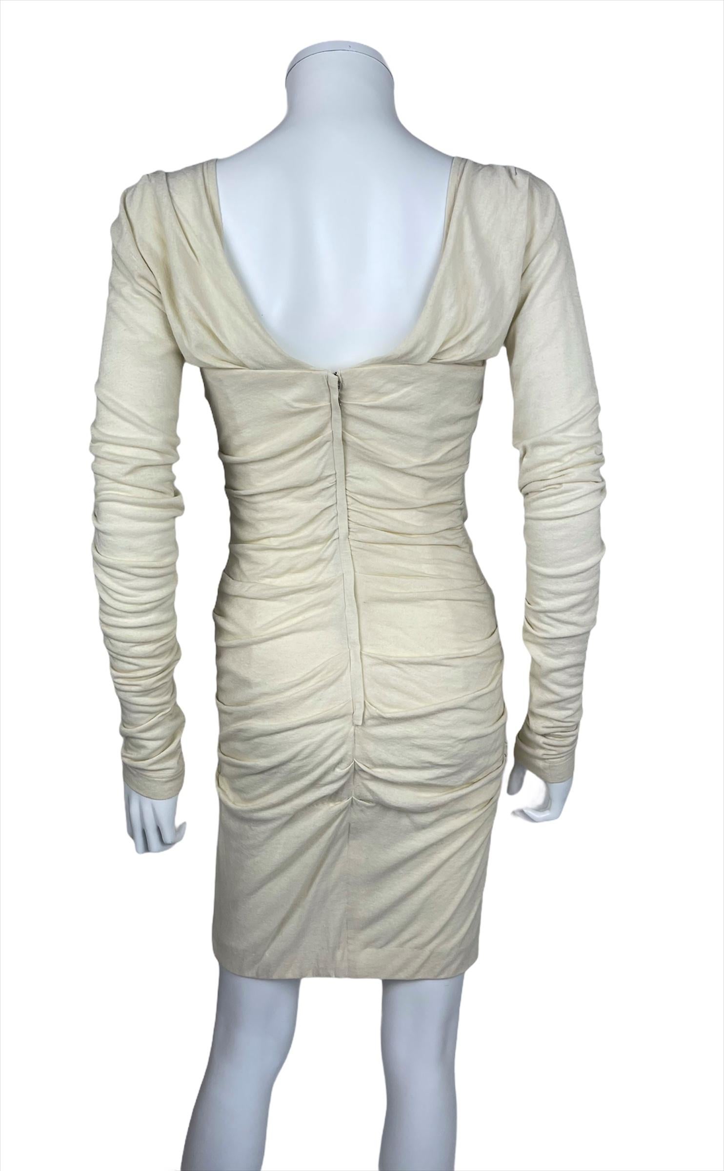 Dolce & Gabbana Ivory Party Dress with Corset Construction 5
