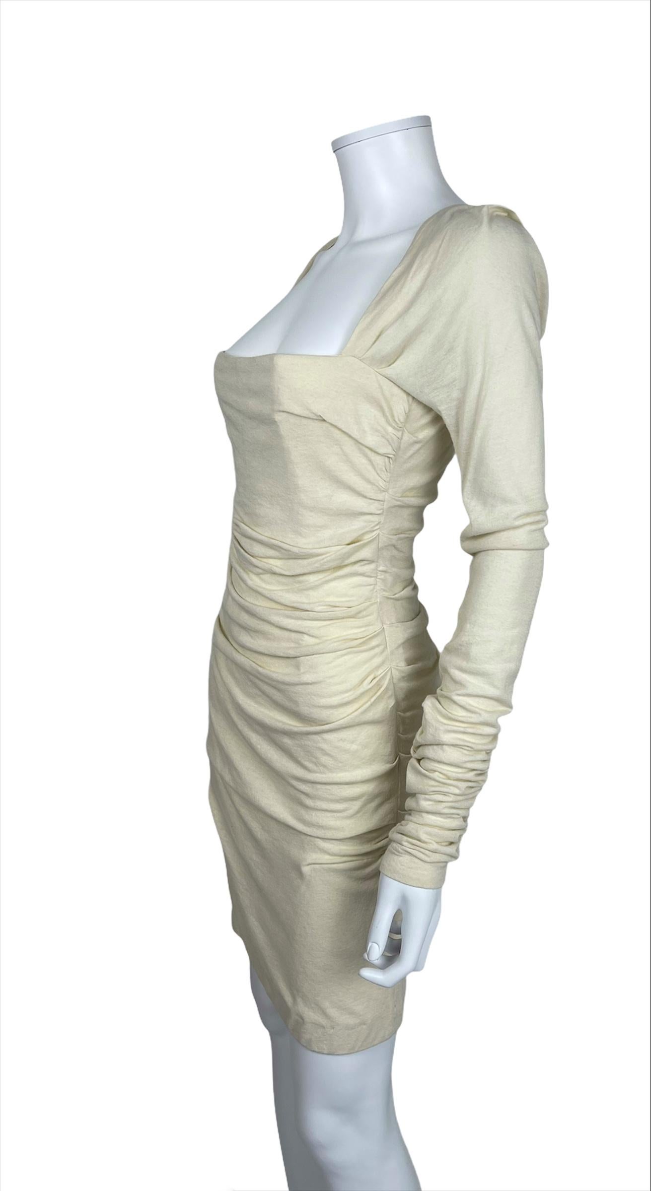 Gray Dolce & Gabbana Ivory Party Dress with Corset Construction