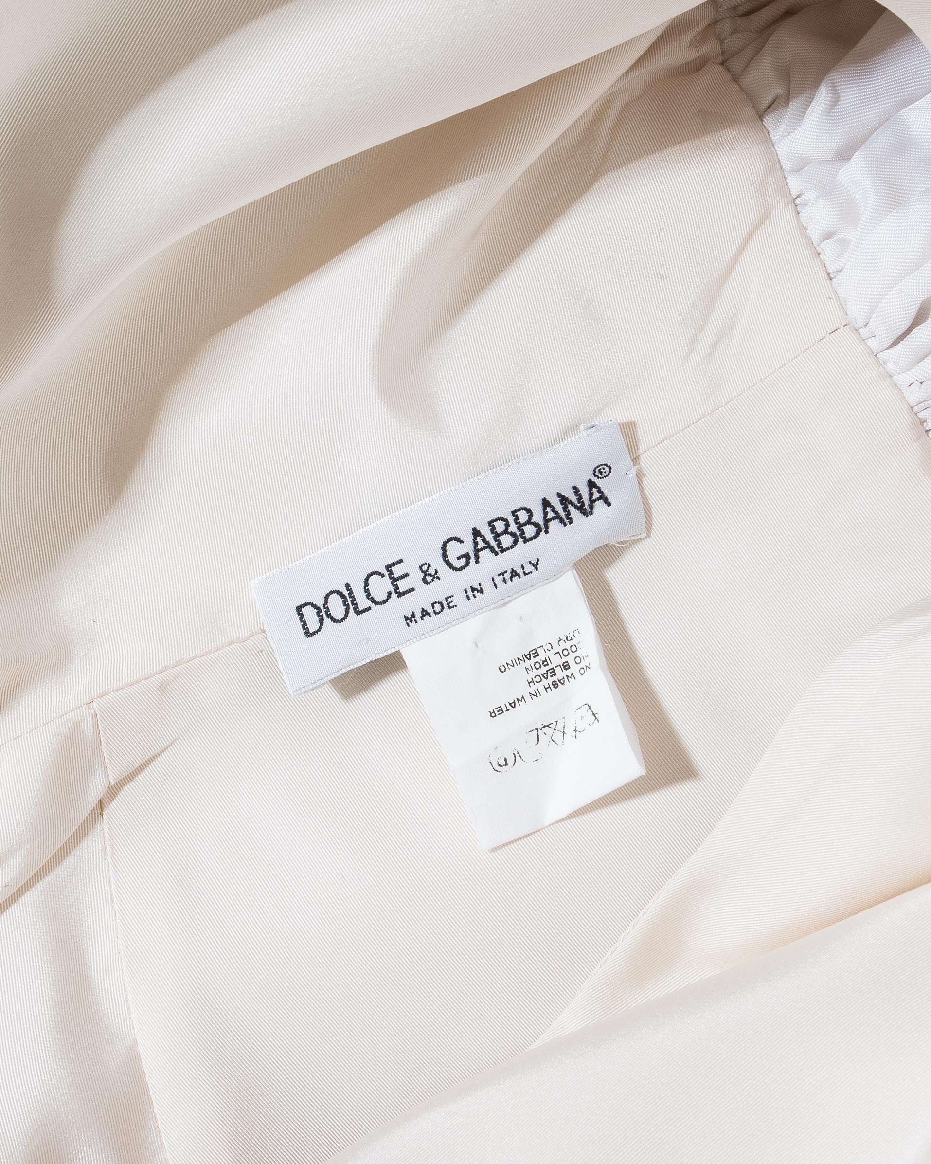 Dolce & Gabbana ivory silk wedding dress, c. 1980s In Excellent Condition In London, GB