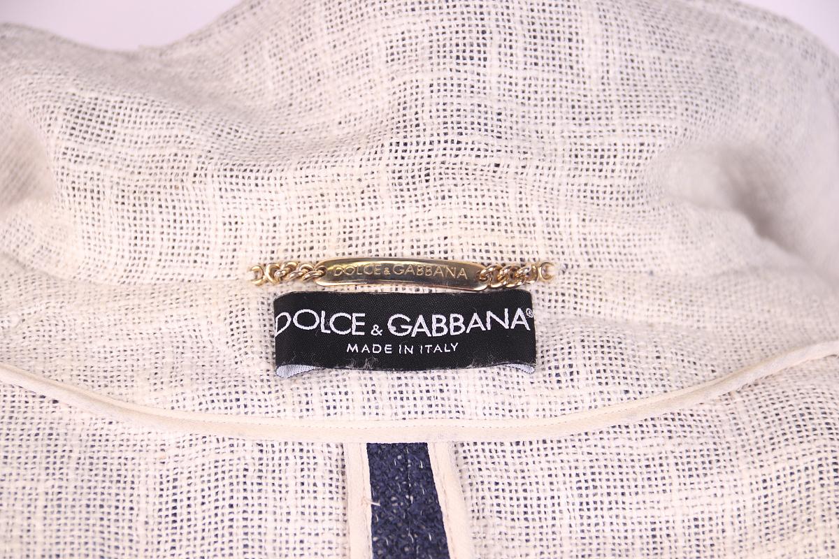 Dolce & Gabbana giacca in cotone e lino in vendita 6