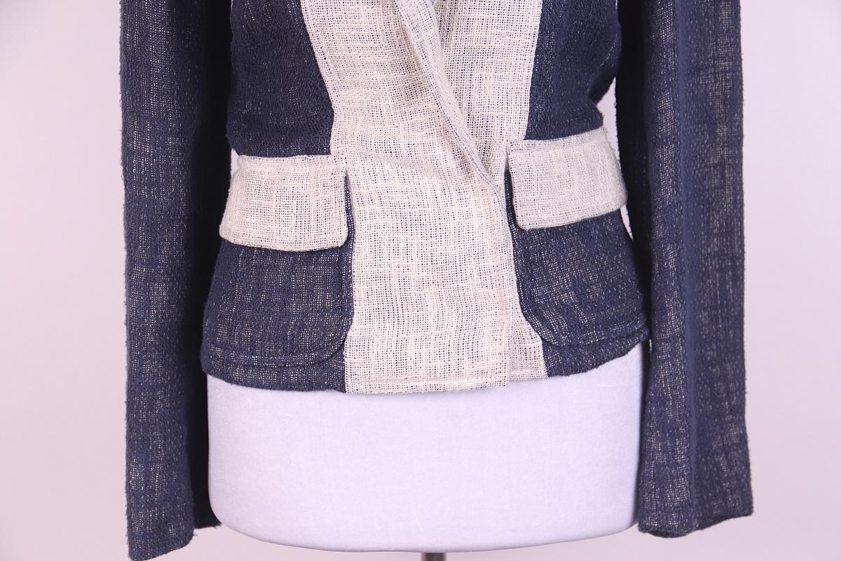Grigio Dolce & Gabbana giacca in cotone e lino in vendita