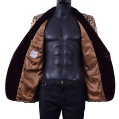 Dolce & Gabbana - Jacquard Blazer Gold Bordeaux 46