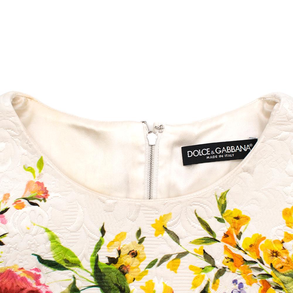 Women's Dolce & Gabbana Jacquard Floral Print Dress - Size US 4