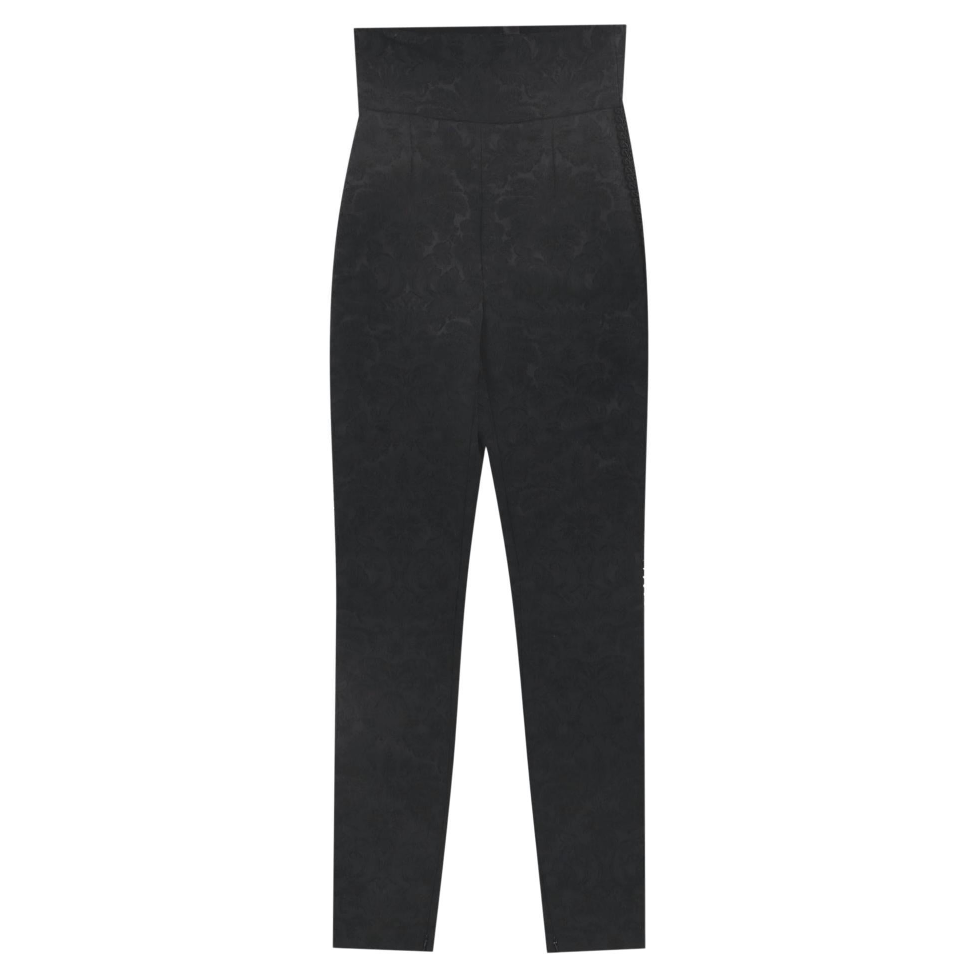 Dolce & Gabbana Jacquard High Waisted Trousers For Sale