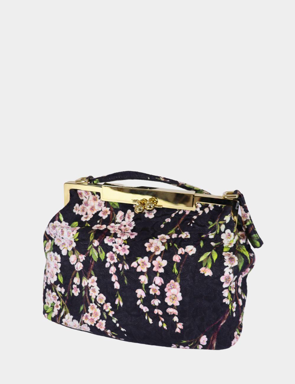 Dolce Gabbana Japanese Floral Cherry Blossom Shoulder Bag In Good Condition In Amman, JO