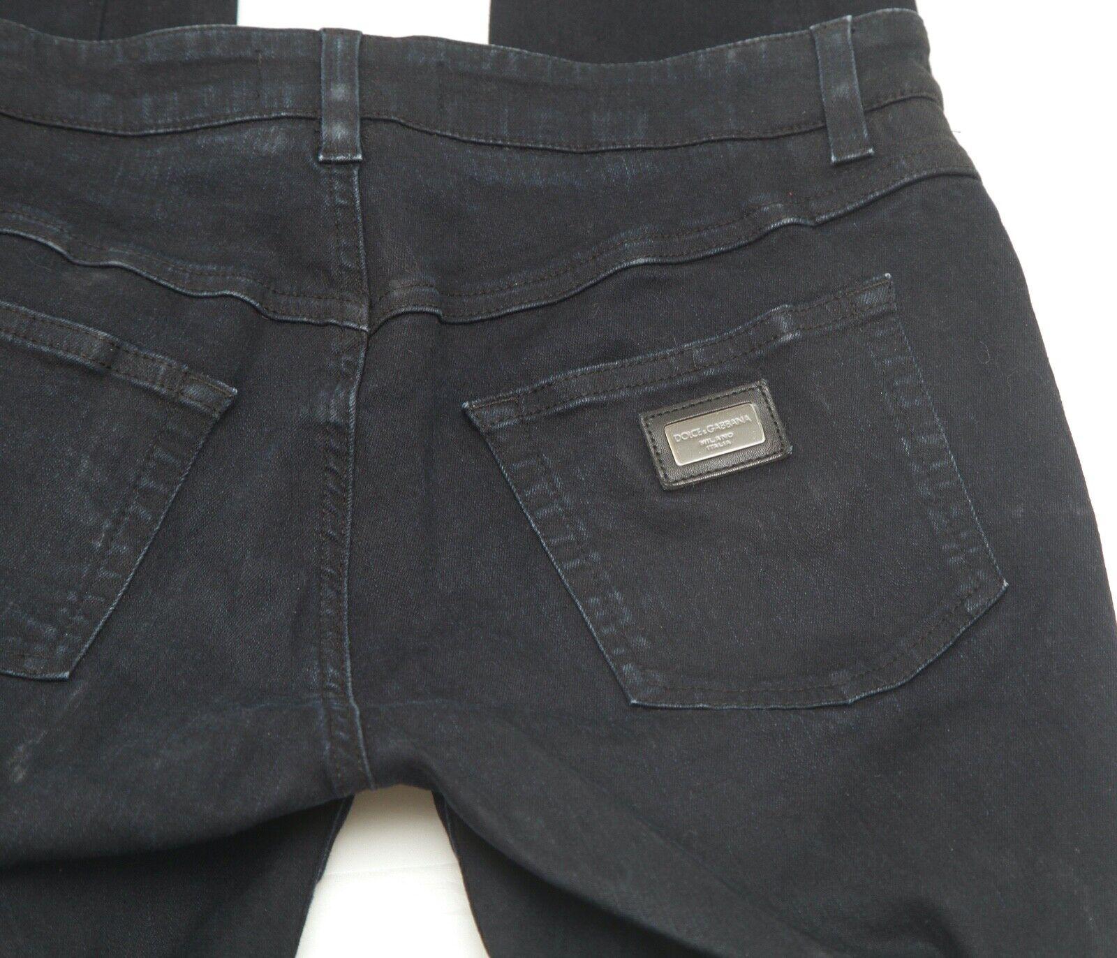 Dolce & Gabbana Jeans Denim PRETTY Dark Blue Wash Skinny Leg Ankle Low Rise 40 In Excellent Condition For Sale In Hollywood, FL