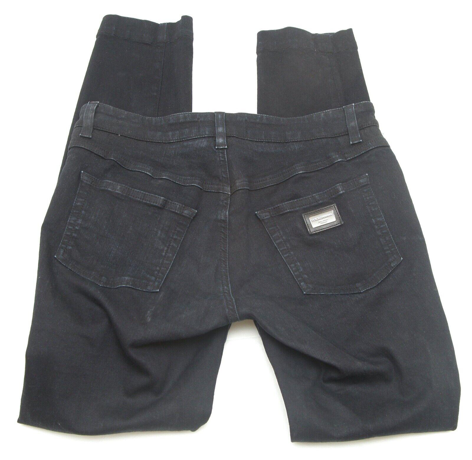 Women's Dolce & Gabbana Jeans Denim PRETTY Dark Blue Wash Skinny Leg Ankle Low Rise 40 For Sale