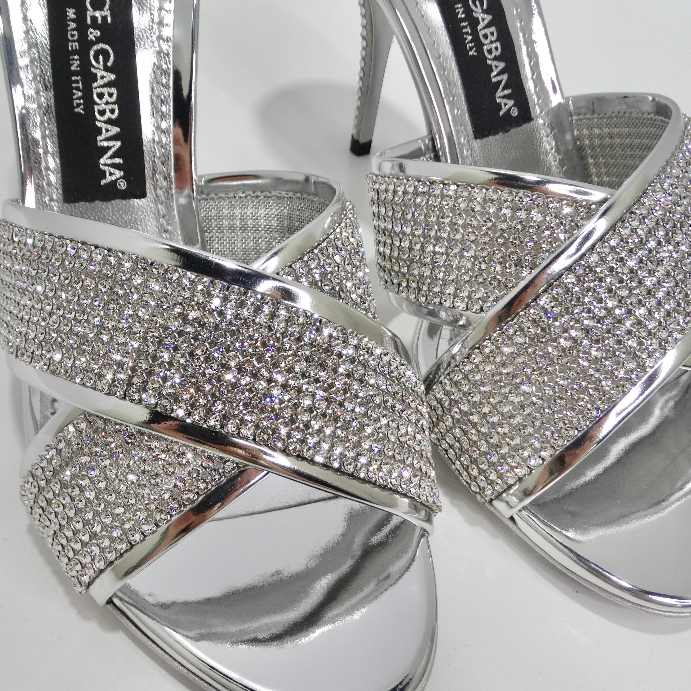 Dolce & Gabbana Keira Crystal-Embellished Mules In New Condition In Scottsdale, AZ
