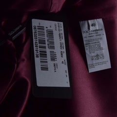 Dolce & Gabbana - Keys Roses Printed Dress Bordeaux IT 38