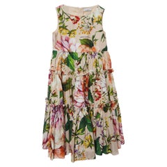 Dolce 
Gabbana Kids Pink Floral Print Cotton Ruffled Dress Size 3