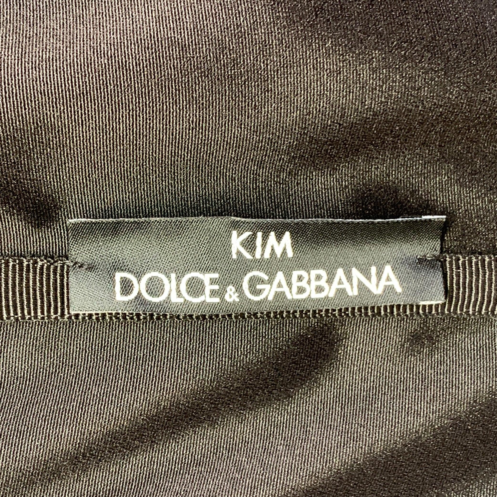 DOLCE & GABBANA KIM Taglia 4 Tuta Cargo senza spalline in misto acetato bianco e nero in vendita 2