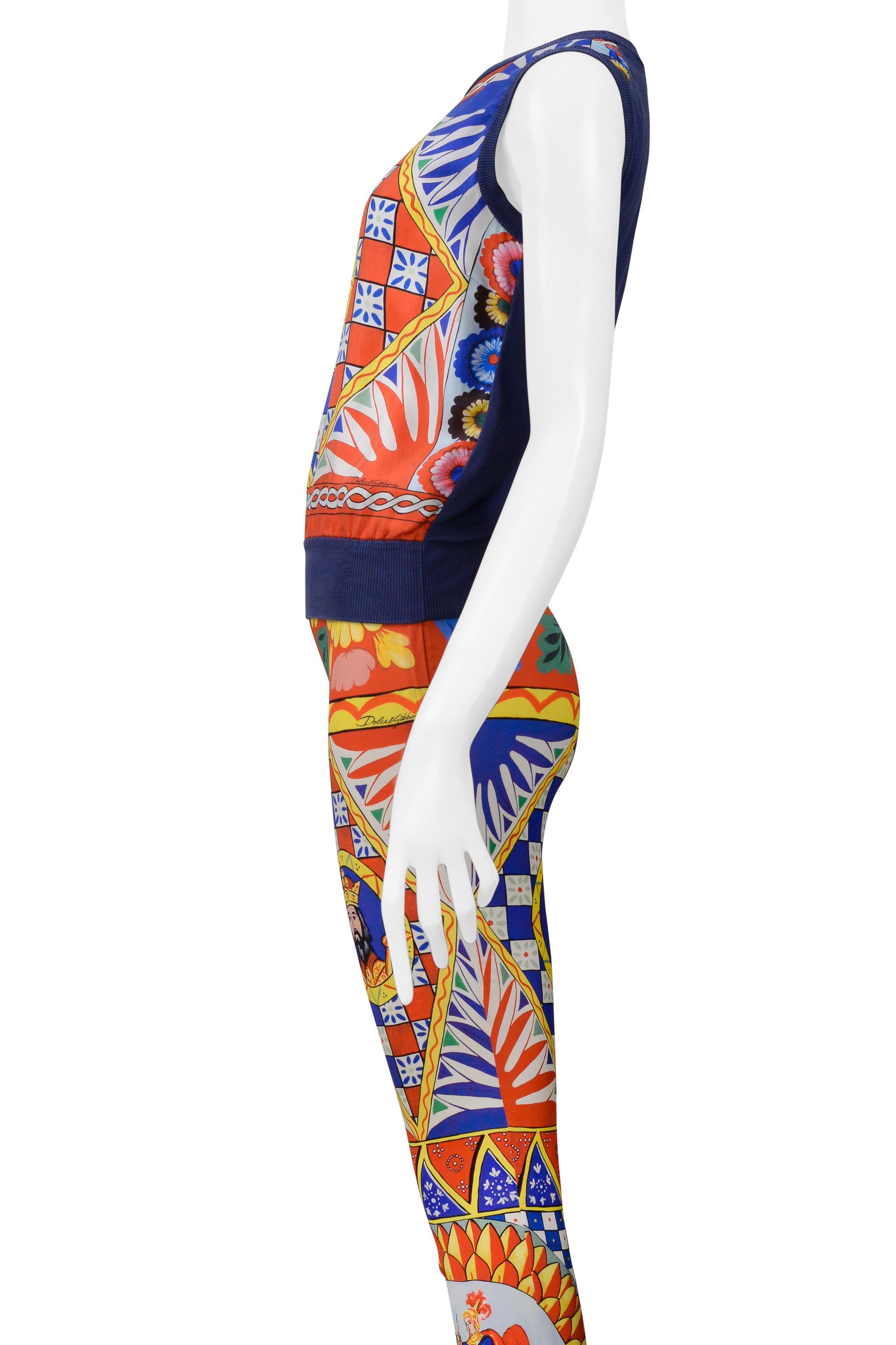 De las mujeres Dolce & Gabbana Conjunto estampado Dolce & Gabbana Top y pantalón en venta