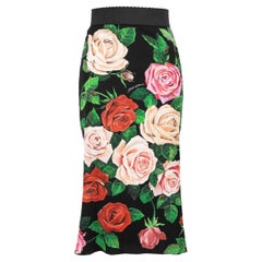 Dolce & Gabbana Knee-length Floral Print Skirt Size XXS