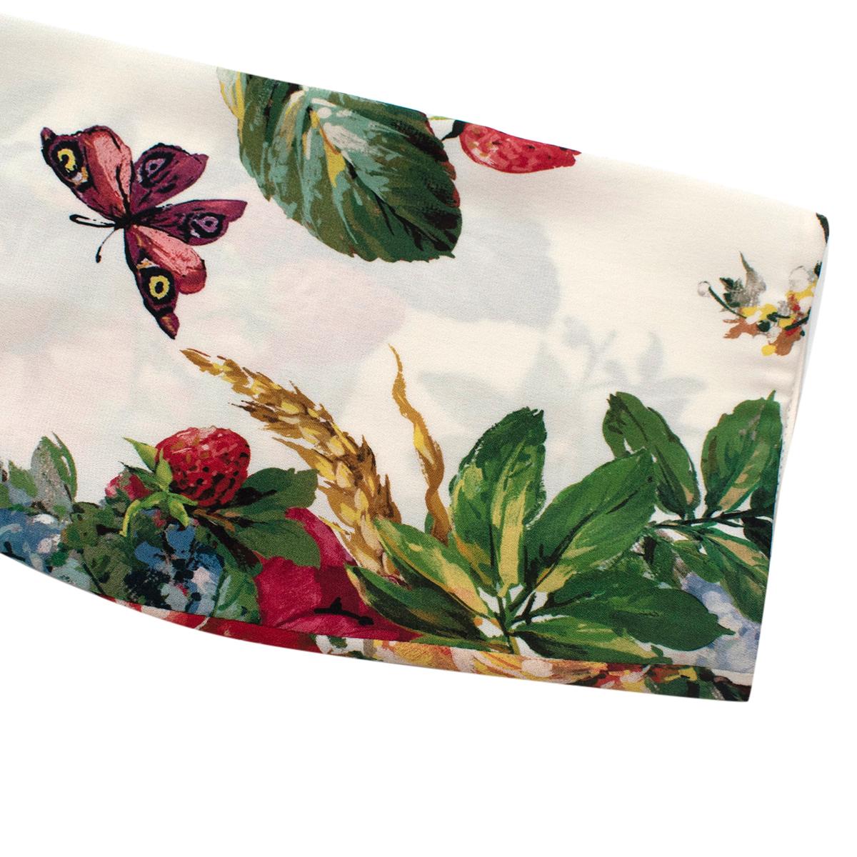Dolce & Gabbana Knielanges weißes geblümtes Kleid - Us Größe 8 im Angebot 1