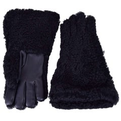 Dolce & Gabbana - Knight Fur Leather Gloves Black 9 / Men