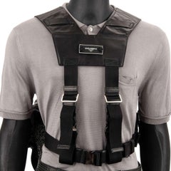 Dolce & Gabbana - Knitted Double Wool Leather Backpack Waist Bag with Logo Black