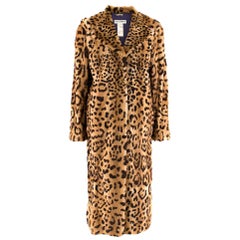 Dolce & Gabbana Kolinsky Fur Leopard Print Coat - Size US 8