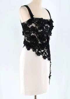 Dolce & Gabbana lace-applique cady slip dress US 6