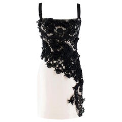 Dolce & Gabbana lace-applique cady slip dress US 6