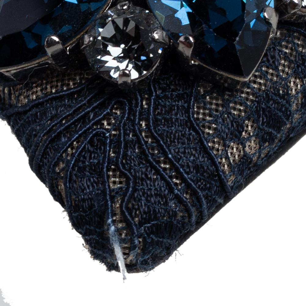 Dolce & Gabbana Spitze Bellucci Kristall verschönert spitze Zehenpumps Größe 37,5 2