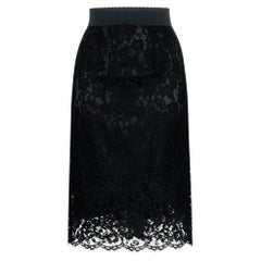 Dolce & Gabbana Lace Cotton Blend Skirt