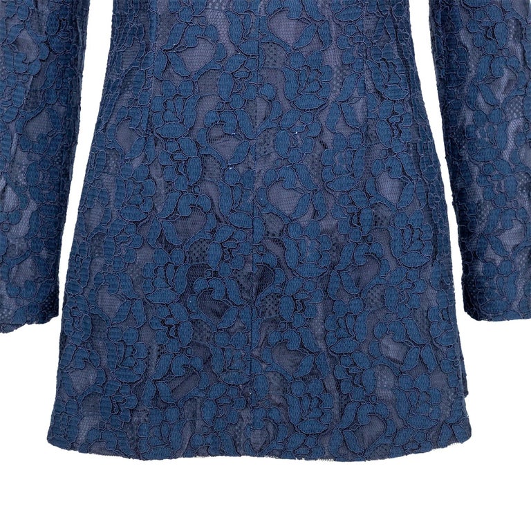 dolce and gabbana blue lace dress Cotton-blend lace midi dress in blue - Dolce Gabbana