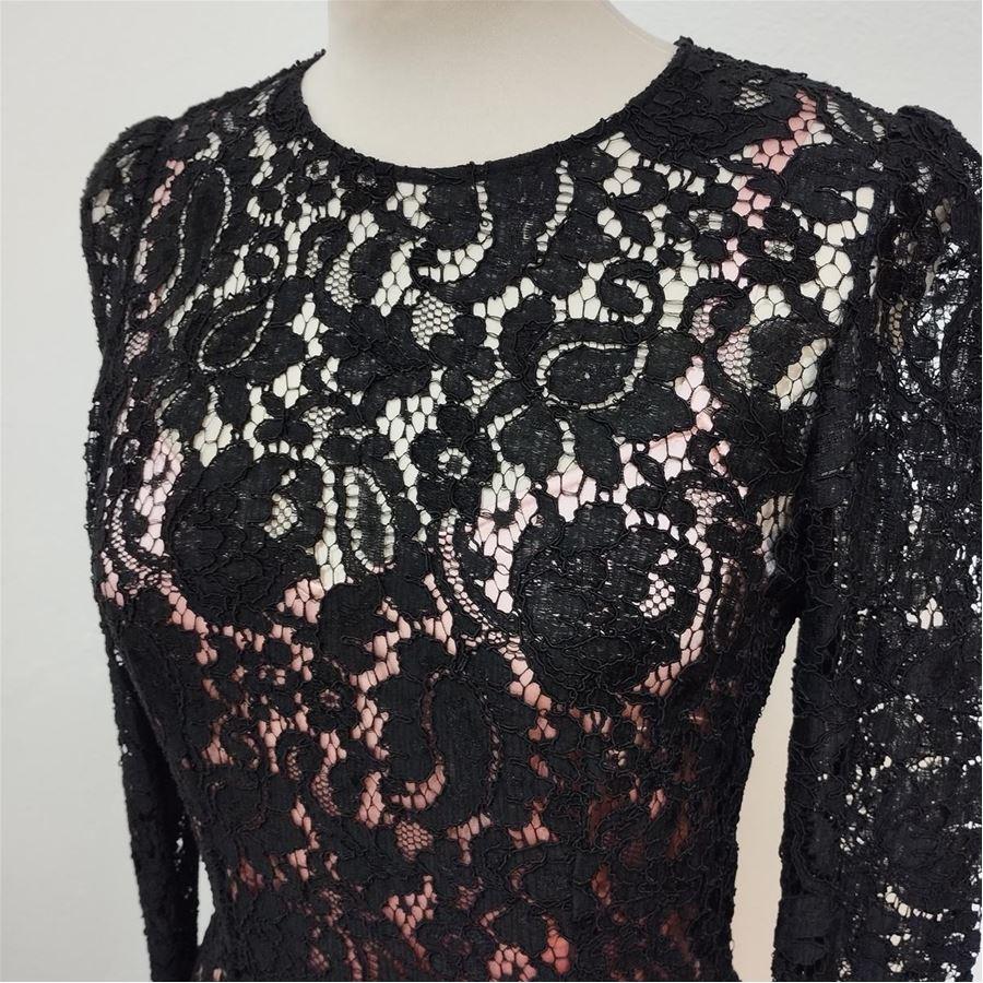 Black Dolce & Gabbana Lace dress size 40 For Sale
