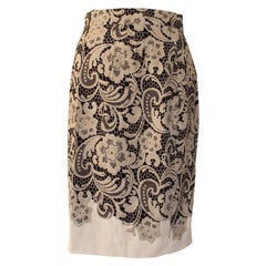 Dolce 
Gabbana Lace Effect Skirt IT40