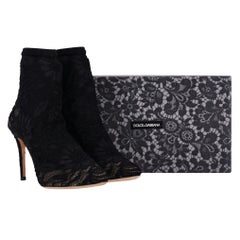 Dolce & Gabbana Lace-Embellished Sock Ankle Boots