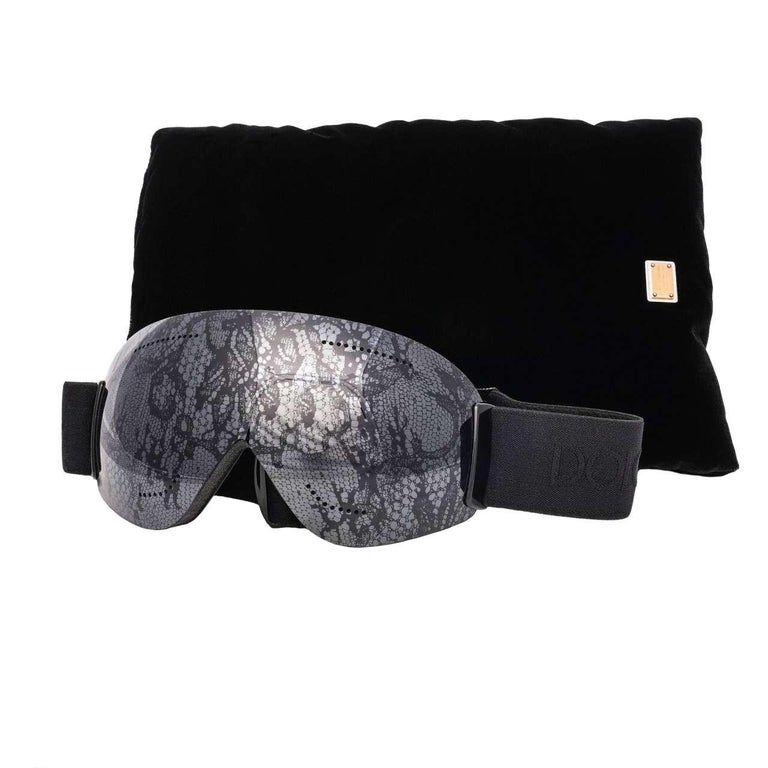 Dolce and Gabbana Lace Mirrored Ski Goggles Mask Sunglasses BI0759