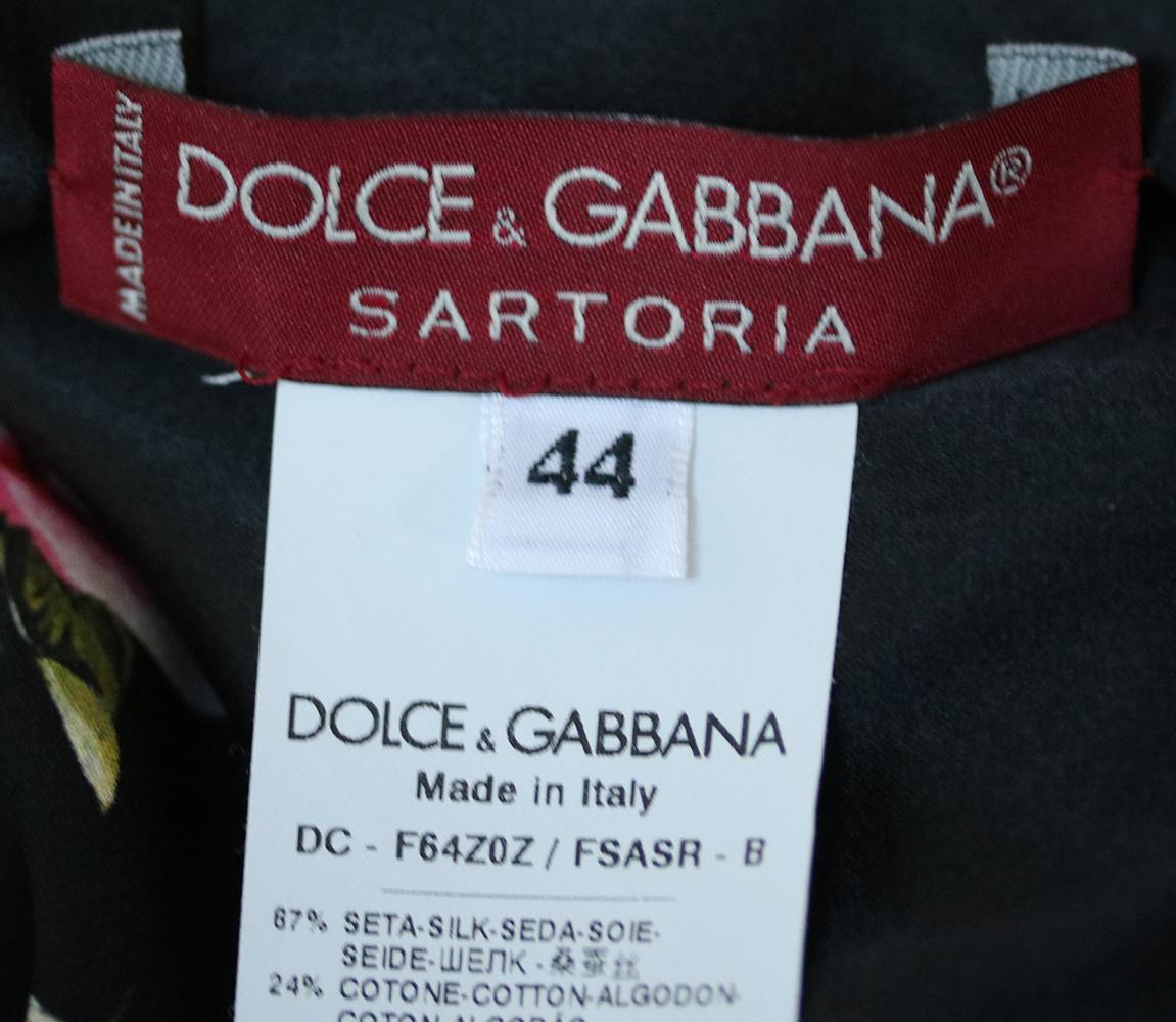 Dolce & Gabbana Lace-Panelled Bow-Embellished Silk-Blend Gown In Excellent Condition In London, GB