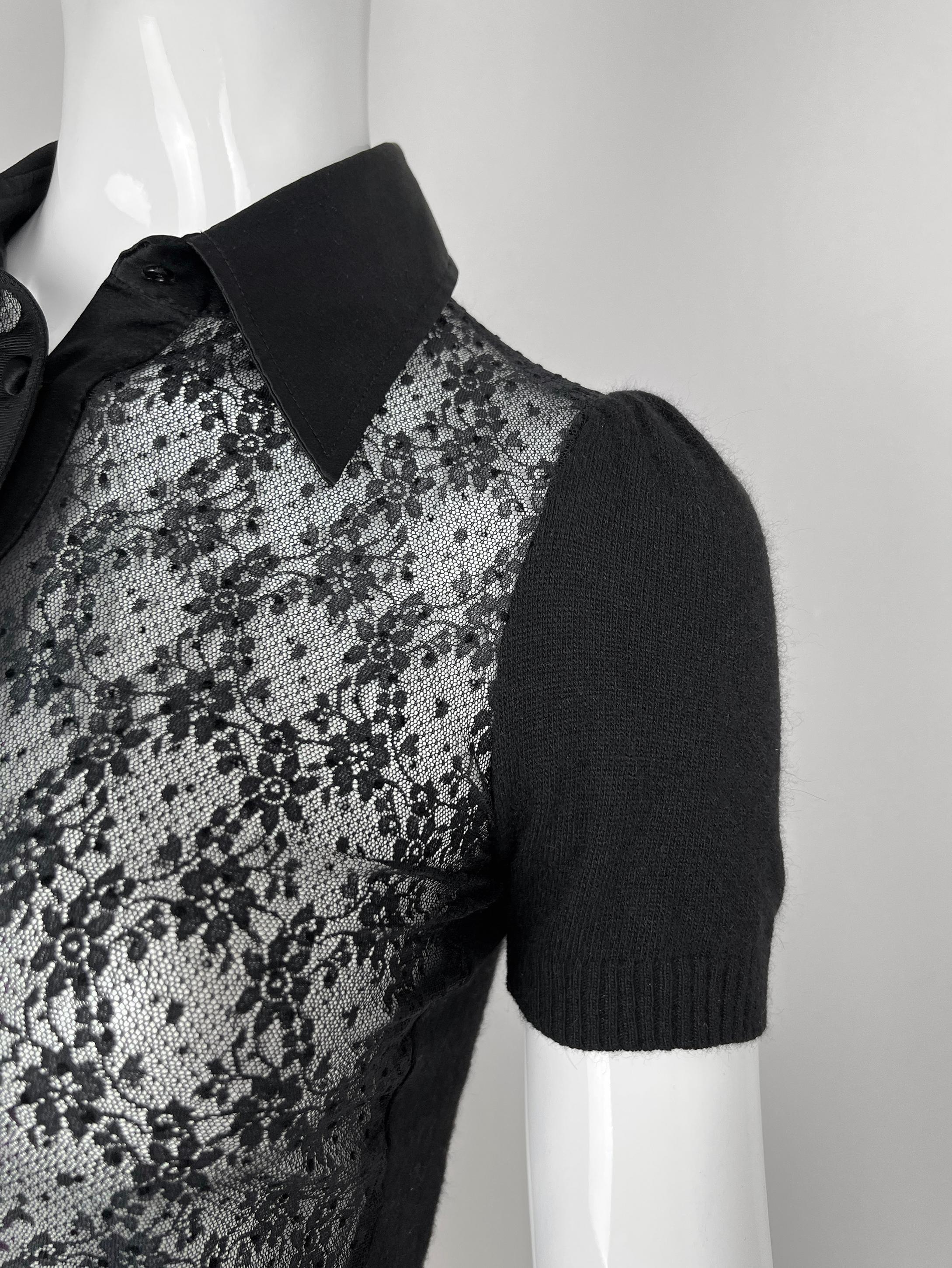 Dolce & Gabbana Polohemd aus Spitze im Angebot 7