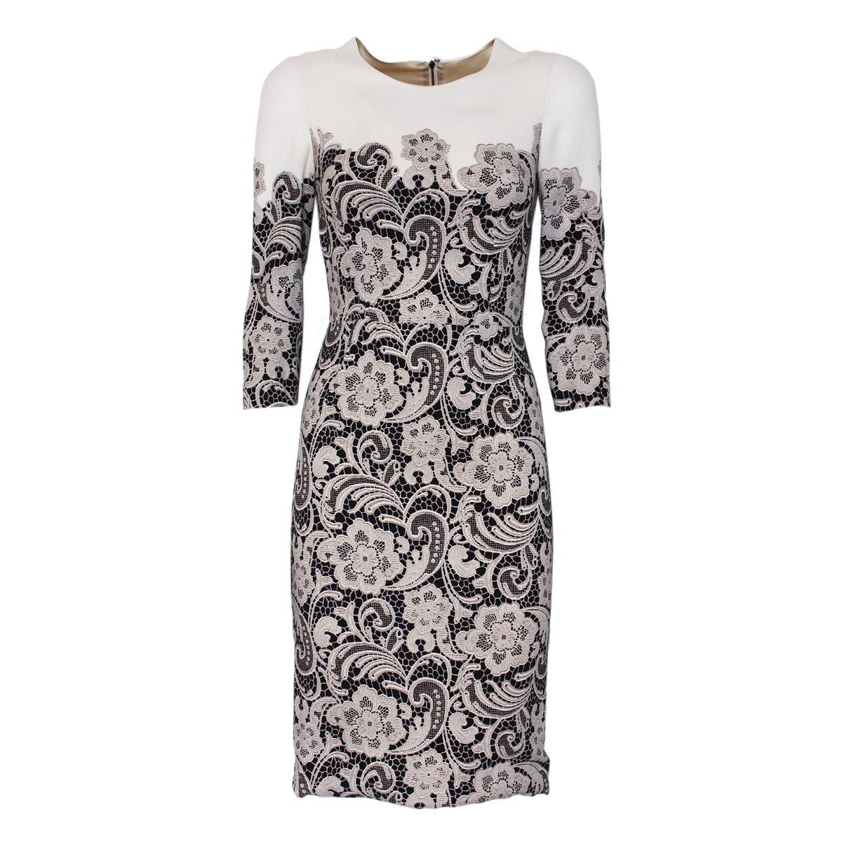Dolce & Gabbana Lace Printed Dress IT38