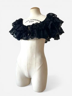 Dolce & Gabbana Lace Ruffle Top, 1990s