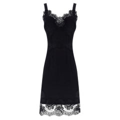Dolce & Gabbana Lace-Trimmed Satin Slip Dress