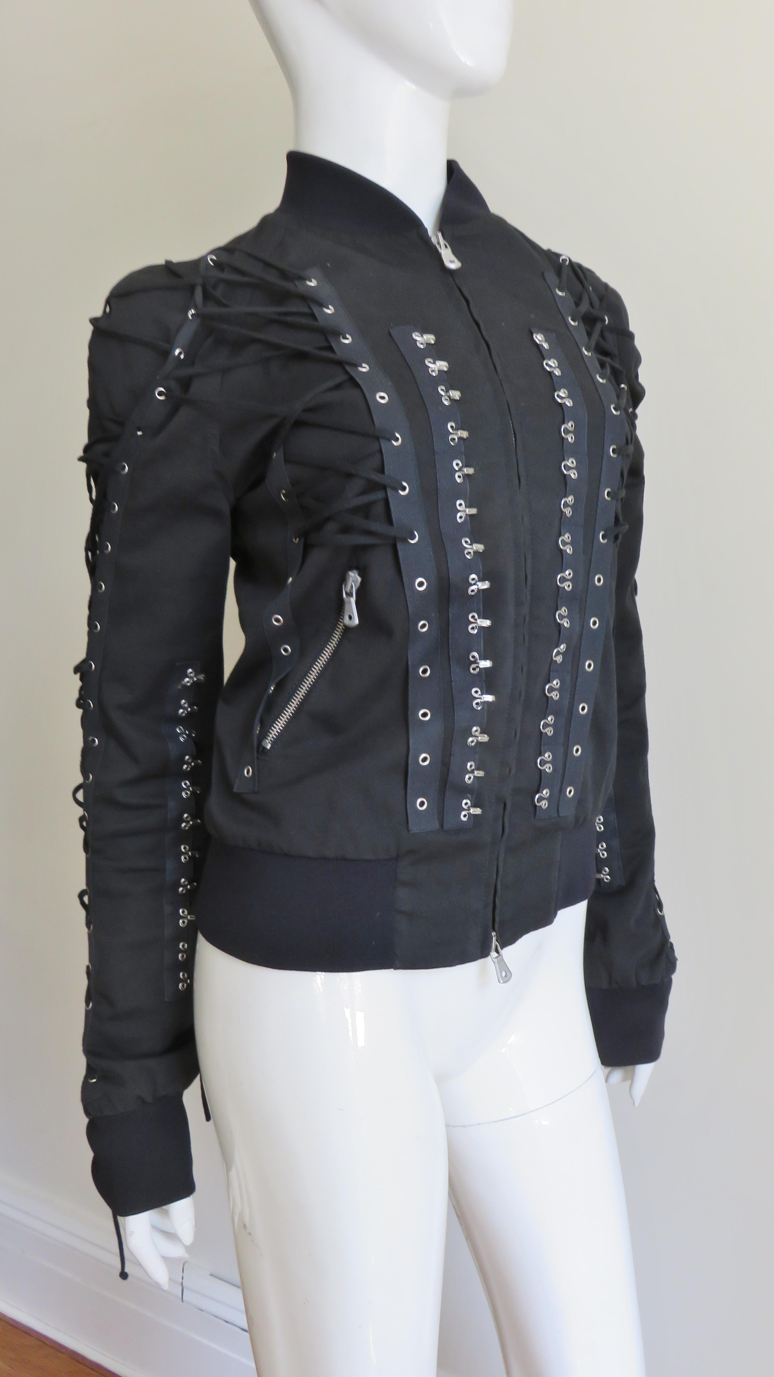 Dolce & Gabbana Lace up Jacket In Good Condition For Sale In Water Mill, NY